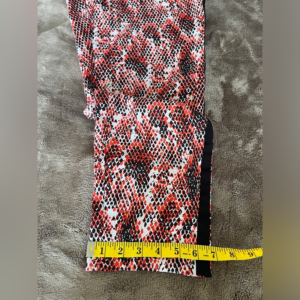Calvin Klein Jogger Pants Red Black White Snake Print Drawstring Pants SZ S - Picture 15 of 15